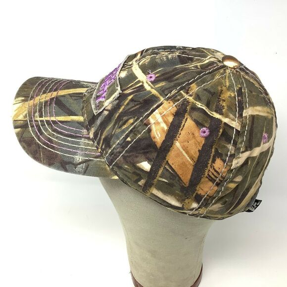DUCK DYNASTY Camo Cap/Hat, A&E TV Series Ladies Fit Patch Logo Spell Out - Picture 6 of 10